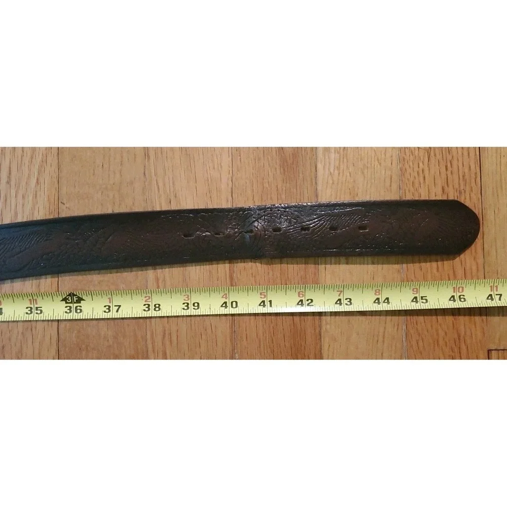 WRANGLER Brown Genuine‎ Leather Western Belt Mens Size 40/100